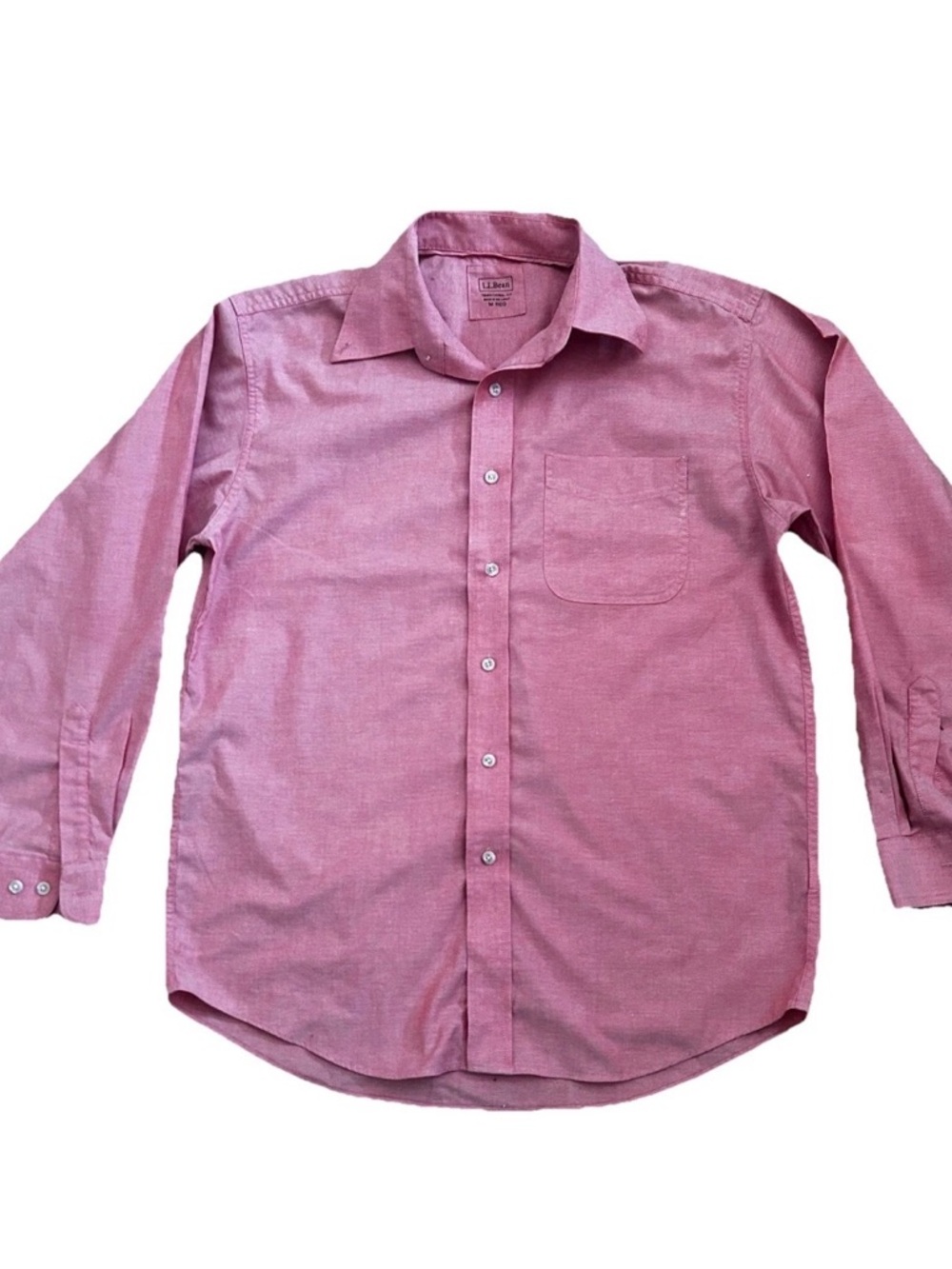 L.L. Bean Men's high quality Casual Redish coral classic Button-Down Shirt